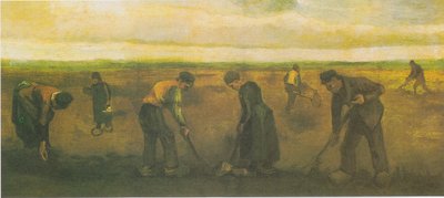 Peasants Planting Potatoes by Vincent van Gogh